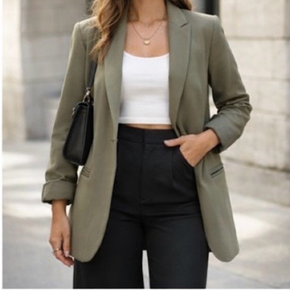 Aritzia Olive Blazer - Picture 7 of 9